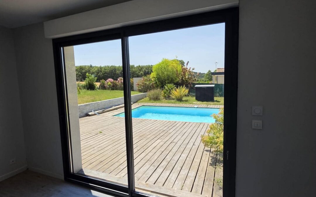 Coulissant aluminium avec volet roulant