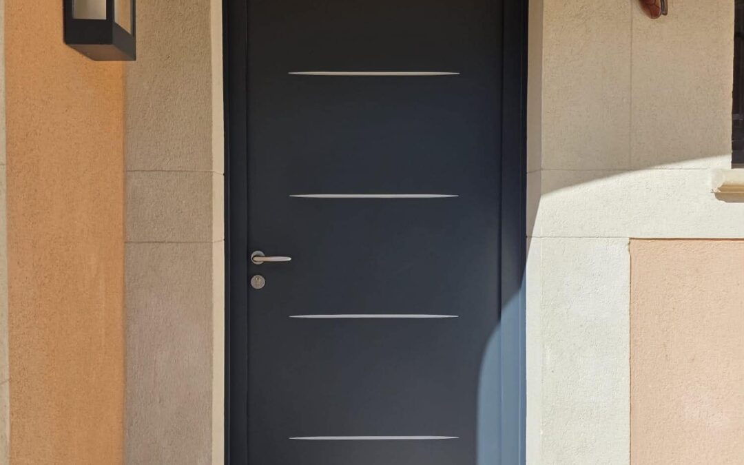 Porte d'entrée aluminium modèle GRIFF